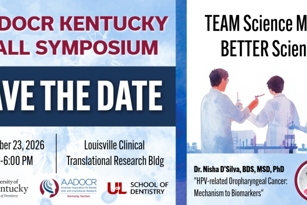 Save th Date graphic for AADOCR Fall Symposium