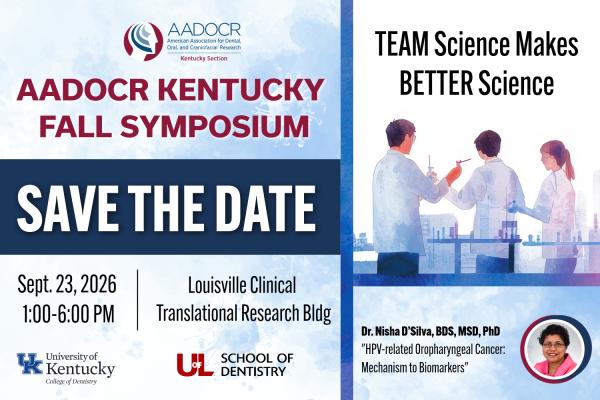 Save the Date graphic for AADOCR 2026