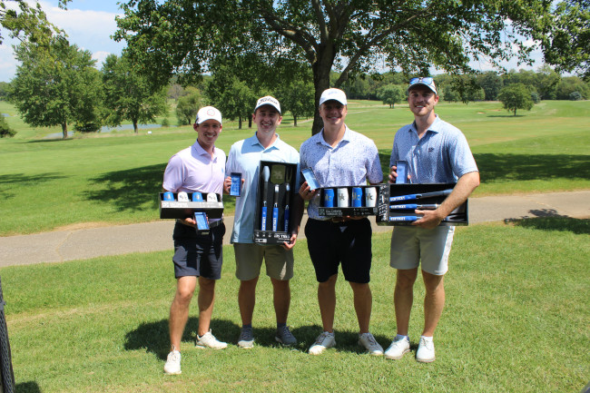 Four winners of the 2025 Alumni Golf Tournament.